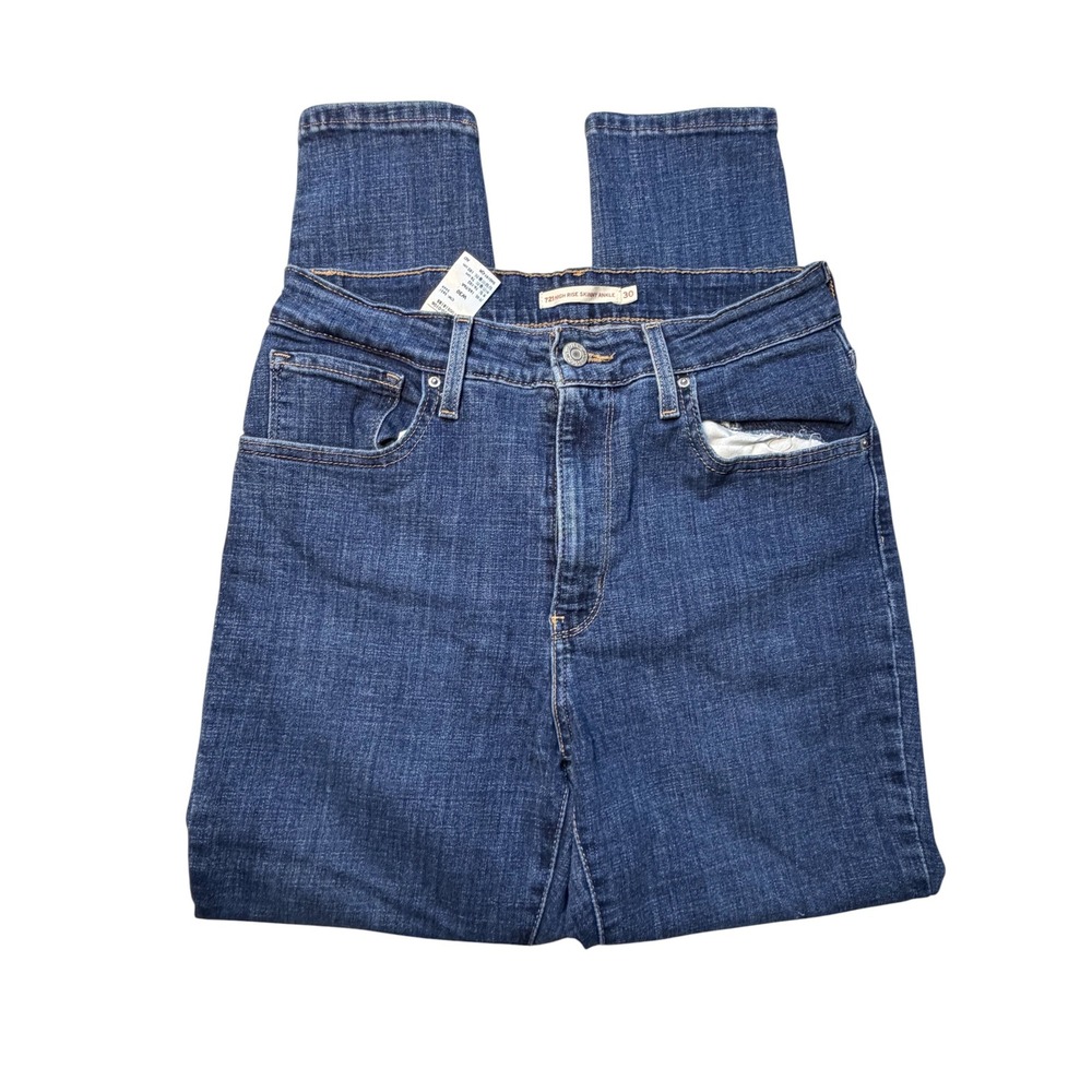 Levis 721 High Rise Skinny Ankle Jeans Blue Denim W30 L26 22850-0106‎ Women's